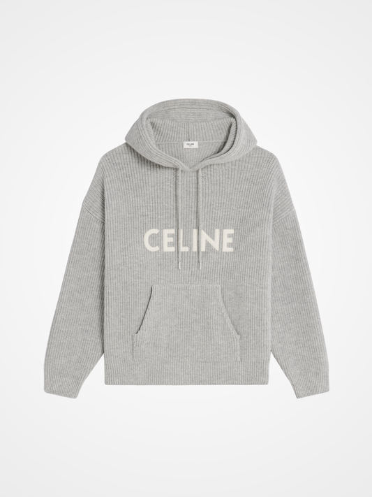 Hooded Sweater In Ribbed Wool